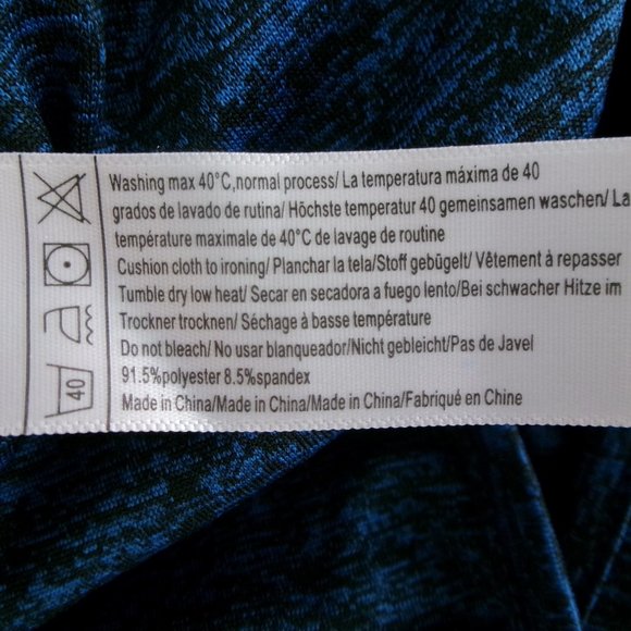 New COOLRUN Long Sleeve w/ Thumbholes Top Royal Blue Black Heathered XXL - Picture 10 of 10